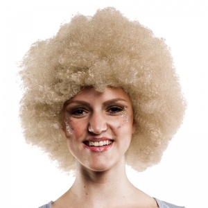 perruque afro blonde