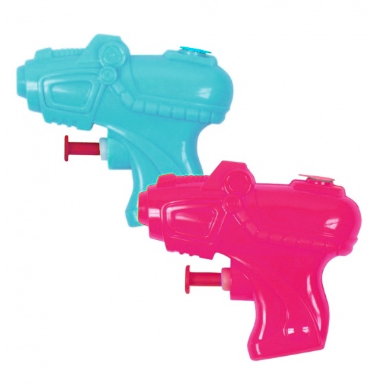 Pistolet à Eau 2 Pièces Rose Bleu 8 Cm