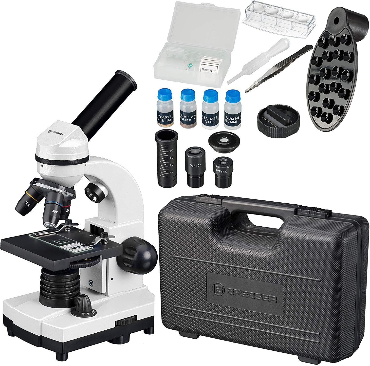 Bresser Microscope Avec Boîtier Junior 29 Cm Acier Blanc 29 Pièces