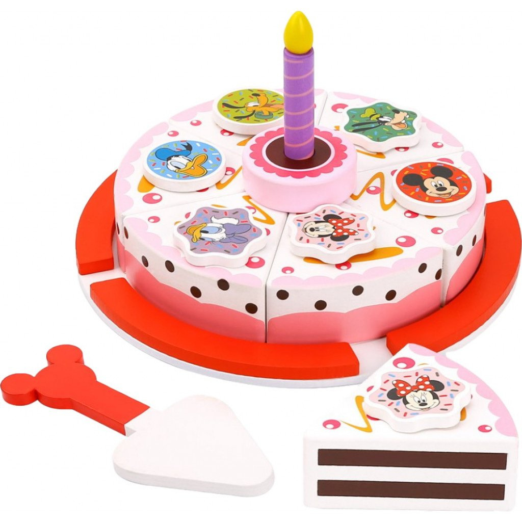 Disney Gateau D Anniversaire Junior 19 Cm En Bois 8 Pieces Internet Toys