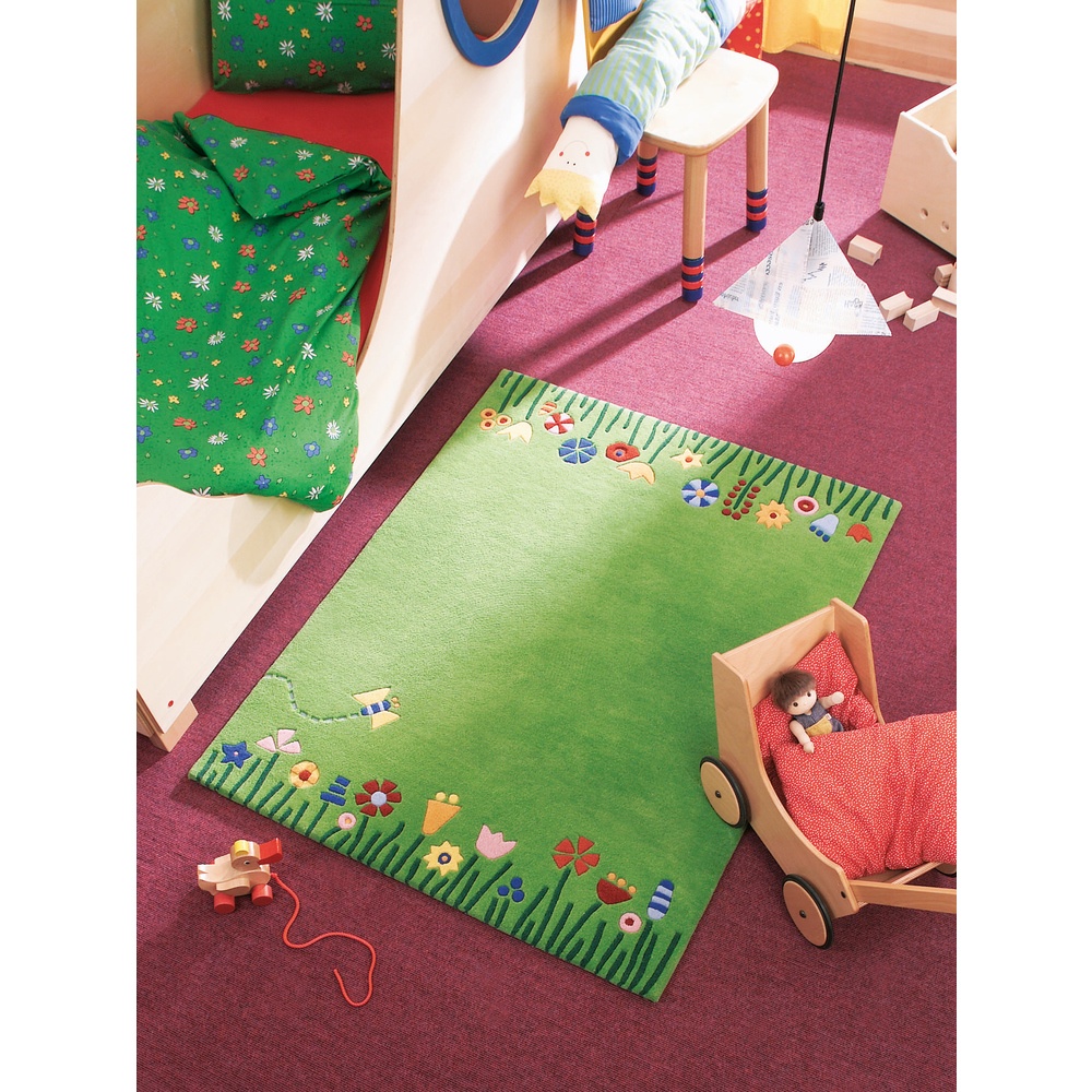 Haba Rug Meadow 105 X 145 Cm Green Internet Toys