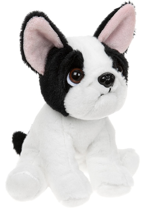 Chien Peluche Bouledogue Français Bouledogue 16 Cm Blancnoir