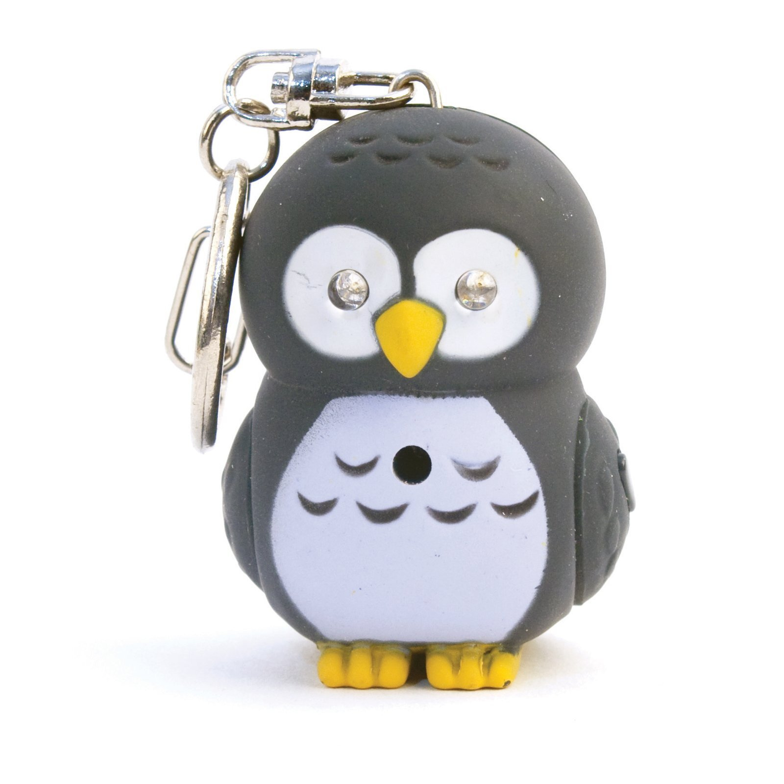 technisch strand Kwijtschelding Kikkerland keyring Owl Led 5 x 3,8 cm rubber grey - Internet-Toys