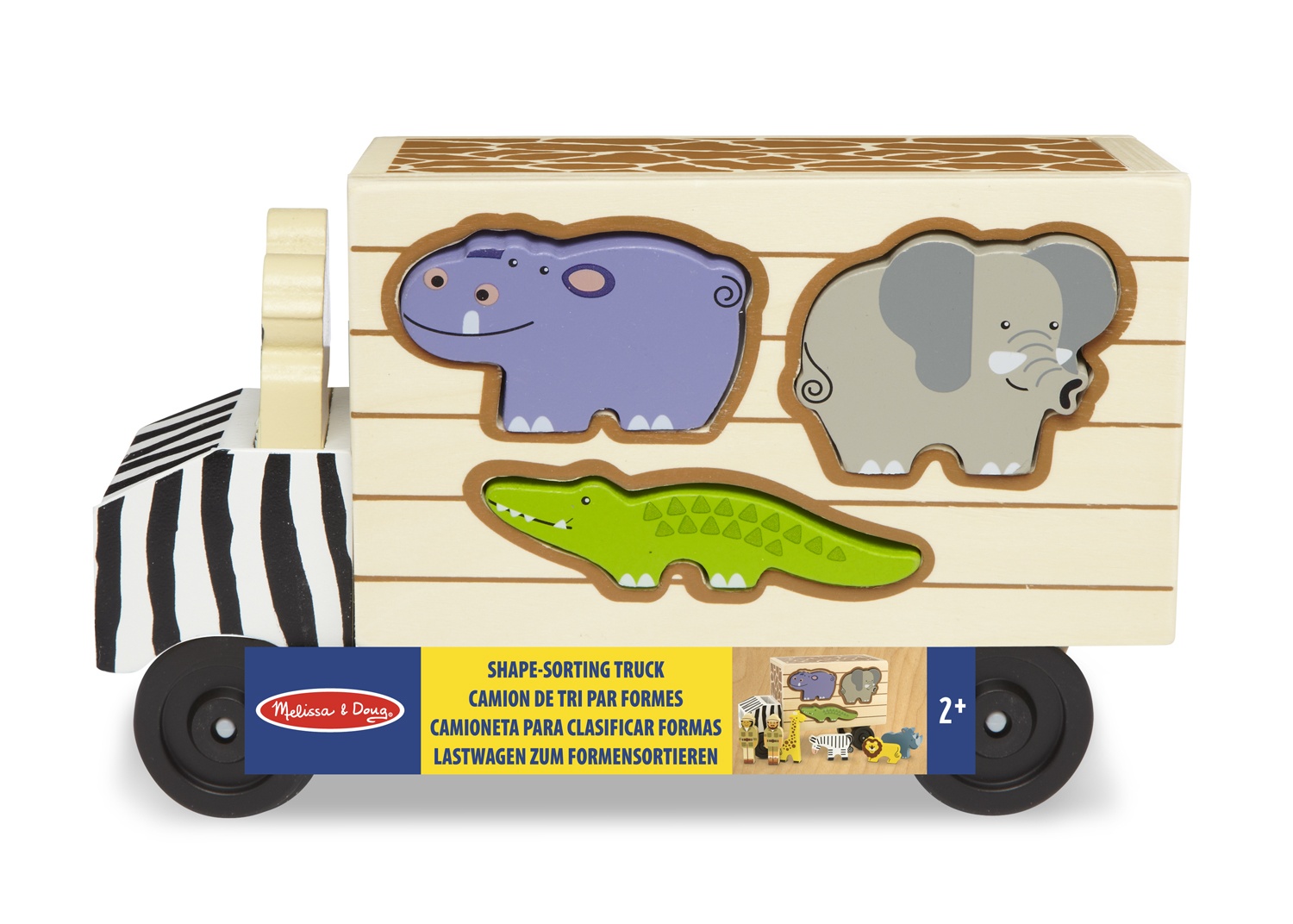 Melissa &amp; Doug houten vormenstoof dierenambulance 10delig