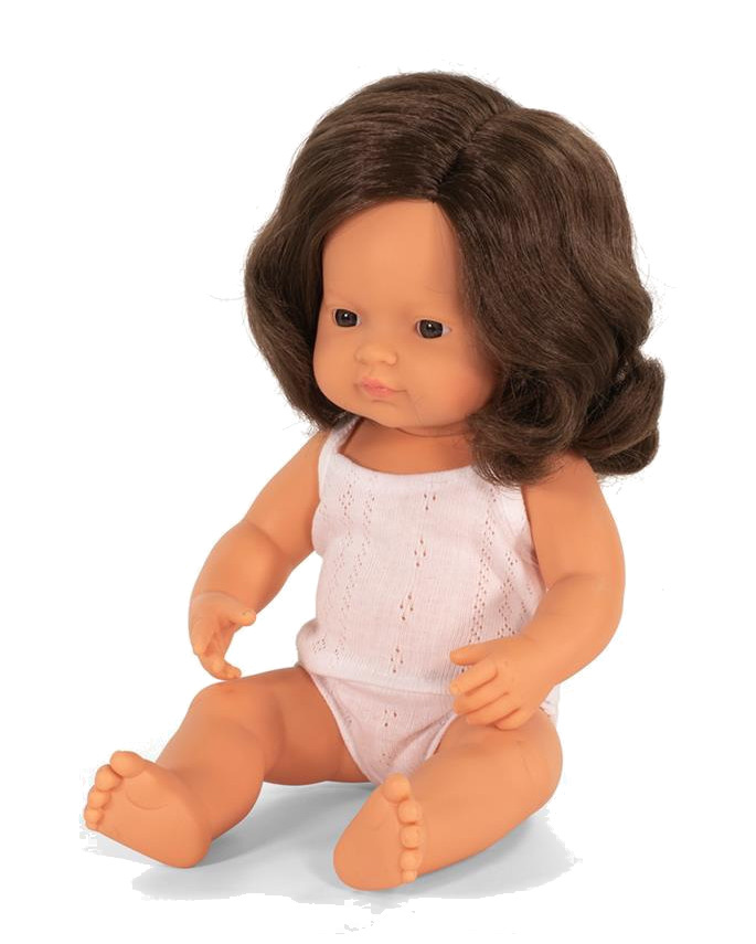 Miniland Bebe Poupee Fille Au Parfum De Vanille 38 Cm Brune Internet Toys