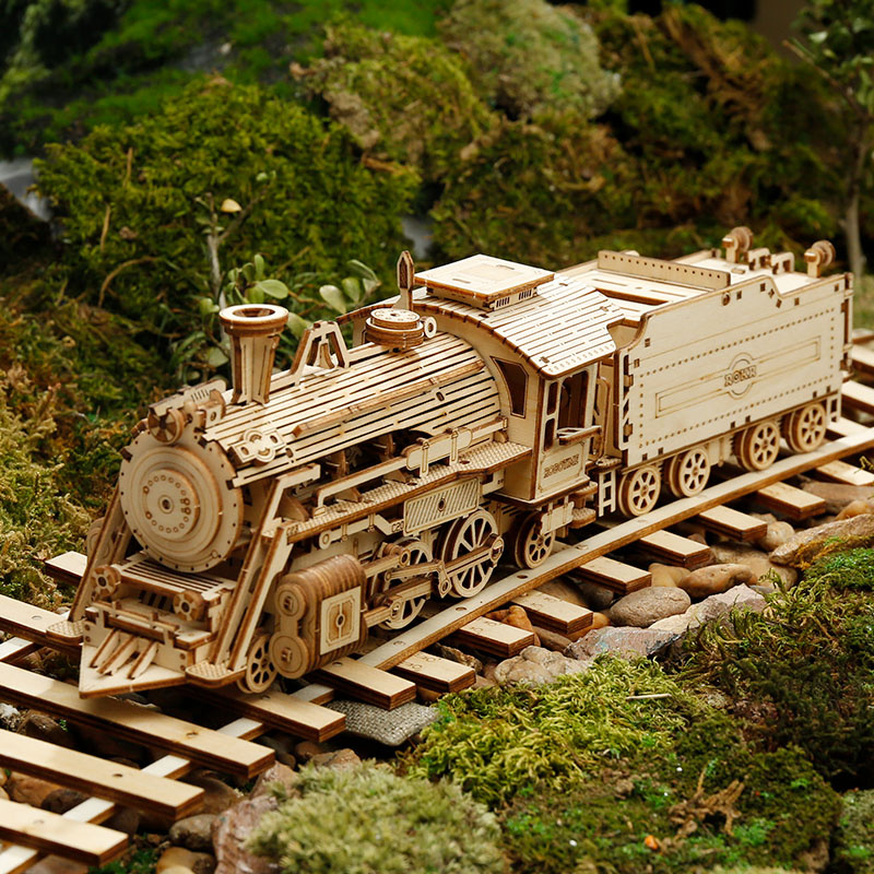 Robotime modelbouwpakket Prime Steam Express hout 308delig