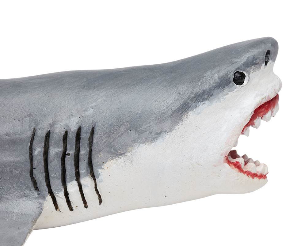 Safari haai Megalodon junior 19 cm rubber grijs/wit - Internet-Toys
