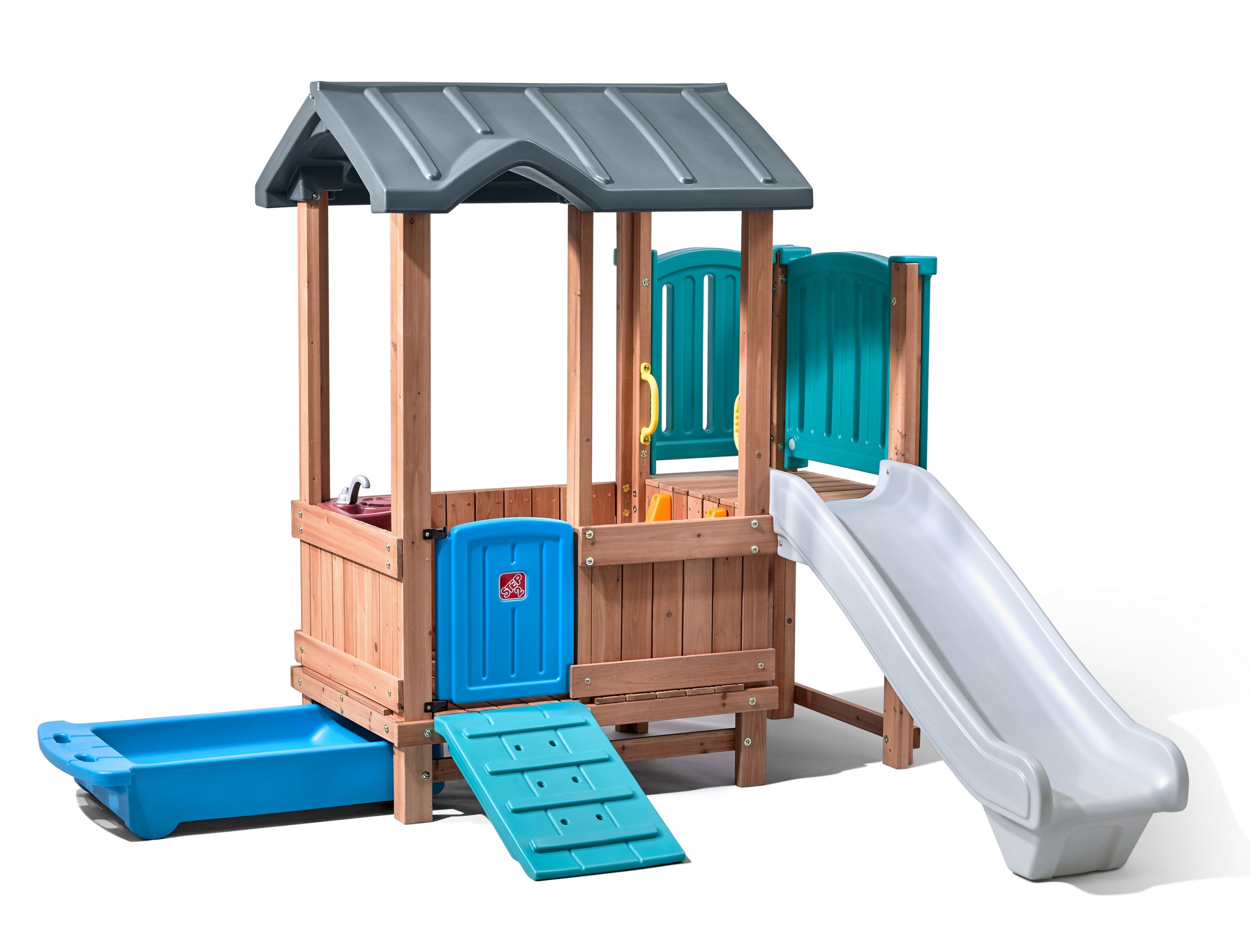 Step2 Playhouse With Slide Woodland Adventure193 Cm Brown