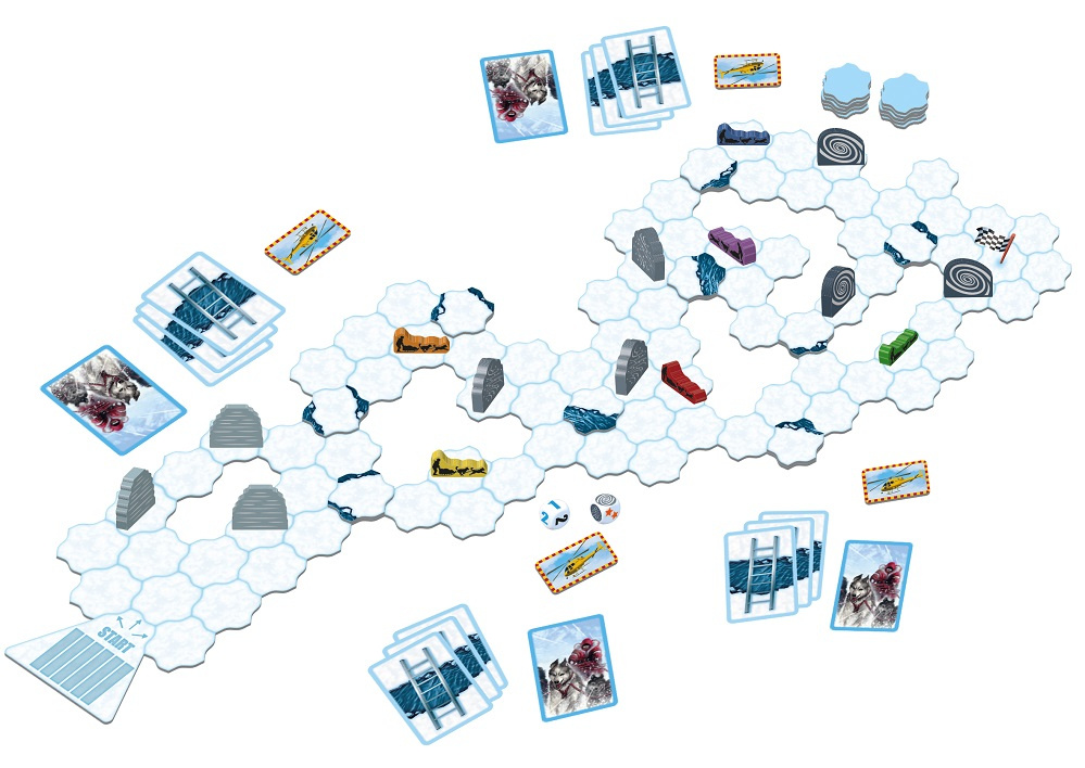 Tactic Brettspiel Arctic Race Junior Karton Blau Internet Toys