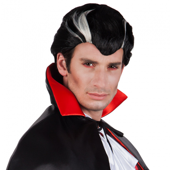 Boland vampire wig men's polyester black/grey - Internet-Toys