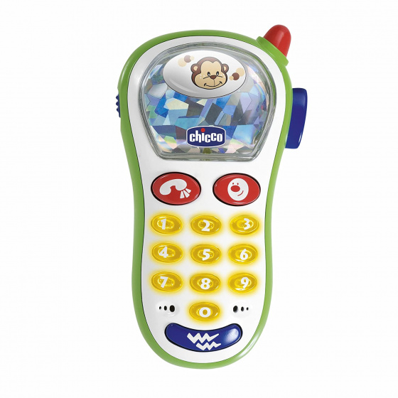 Chicco Telephone Bebe Vibrant Fotohandy13 Cm Junior Blanc Vert Internet Toys