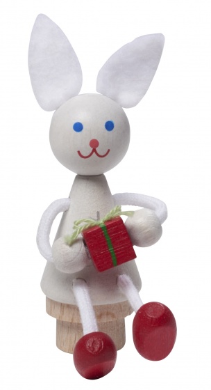 Gluckskafer Cheville Anneau Lapin Anniversaire 5 5 Cm Blanc Internet Toys