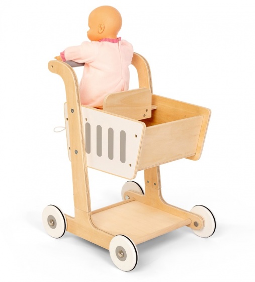 Mamamemo Chariot Avec Siege Enfant En Bois 51 X 38 X 35 Cm Internet Toys