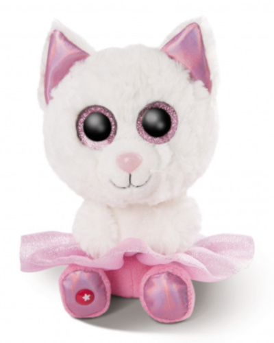 Nici Peluche Glubschis Chat Junior 25 Cm Peluche Blanc Rose Internet Toys