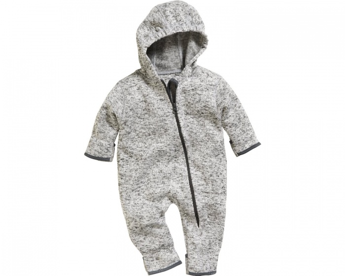 Playshoes Pyjama Bebe En Laine Polaire Tricotee Oneie Gris Internet Toys