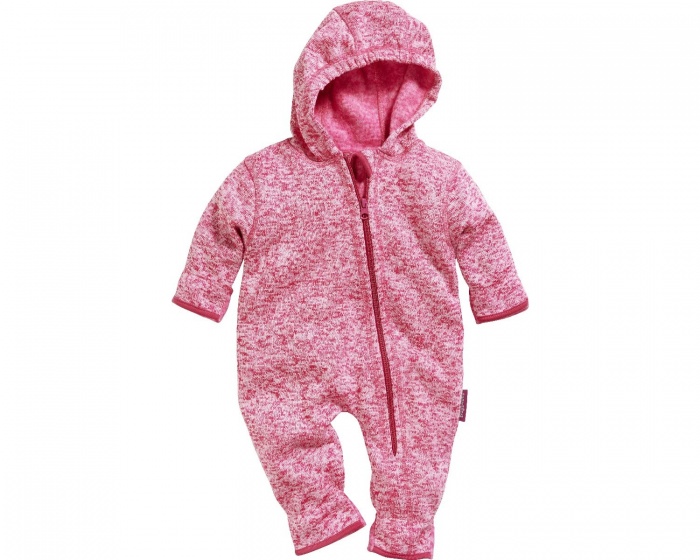 Playshoes Pyjama Bebe Oneie En Laine Polaire Tricotee Rose Internet Toys